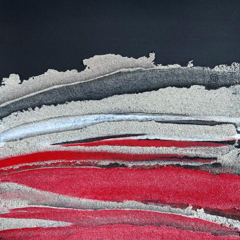 Gemälde Carré à Suivre 1 von CMalou | Gemälde Materialismus Minimalistisch Sand