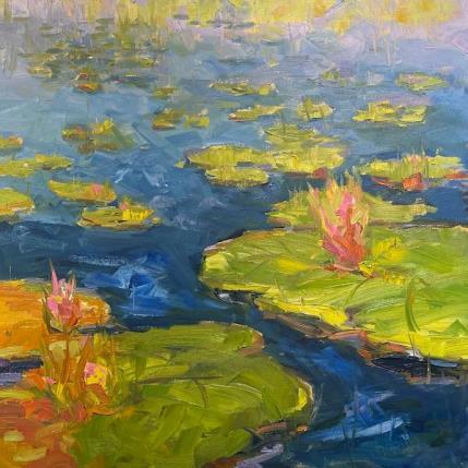 Painting Sparkling Lillies by Carrillo Cindy  | Painting Figurative Oil Landscapes