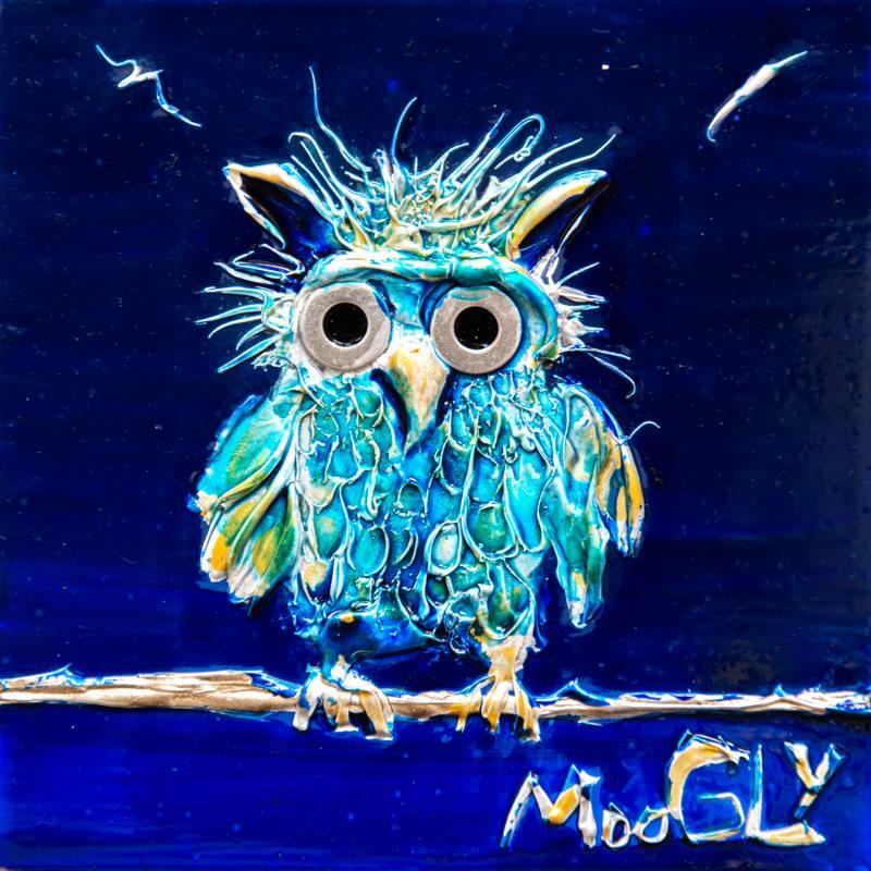 Peinture Immobilus par Moogly | Tableau Art Singulier Animaux Carton Acrylique Résine Pigments