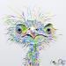 Peinture Excentricus par Moogly | Tableau Art Singulier Animaux Acrylique Résine Pigments
