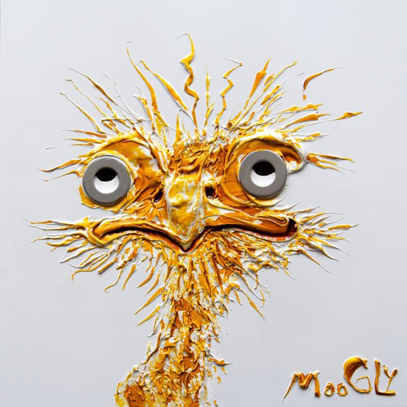 Painting Méa-culpus by Moogly | Painting Raw art Animals Acrylic Resin Pigments