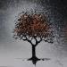 Peinture Tree of life par Rey Julien | Tableau Figuratif Nature Noir & blanc Feuille d'or