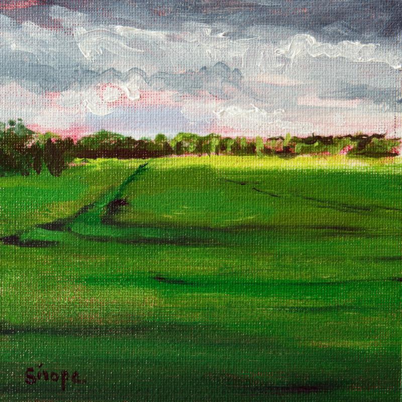 Painting Paysage d'orage by Sirope Rémy | Painting Figurative Landscapes Nature Oil