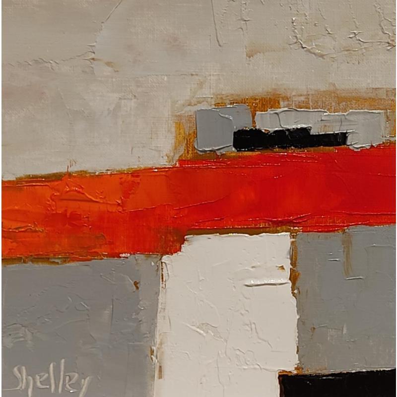 Peinture Confiant par Shelley | Tableau Abstrait Huile