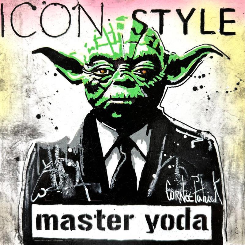 Painting Master Yoda, icon style by Cornée Patrick | Painting Pop-art Graffiti, Oil Cinema, Pop icons