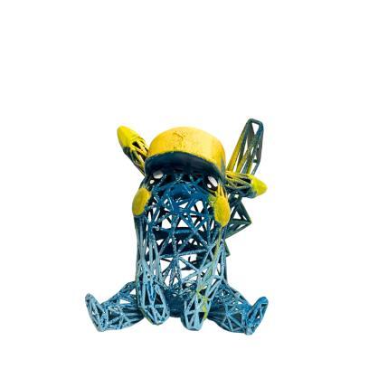 Skulptur AQUA PIKACHU CAP von Mikhel Julien | Skulptur Pop-Art Graffiti, Harz