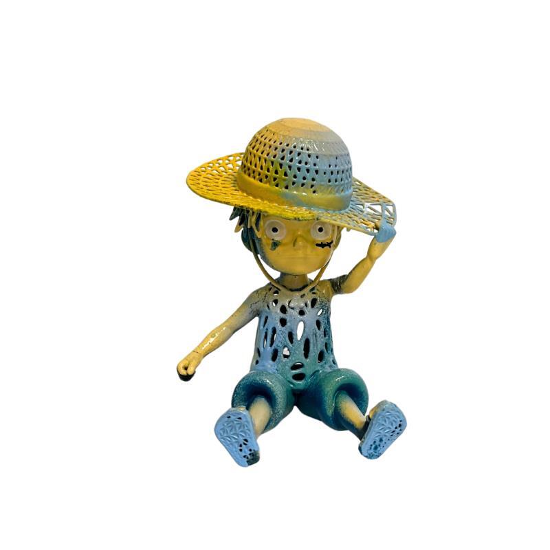 Sculpture BLUE KID LUFFY by Mikhel Julien | Sculpture Pop-art Graffiti, Resin