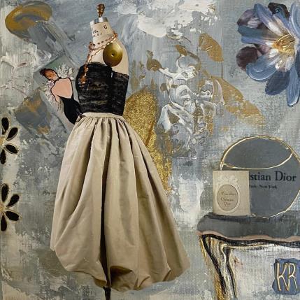 Gemälde Iris von Romanelli Karine | Gemälde Figurativ Acryl, Collage Alltagsszenen, Modus, Pop-Ikonen