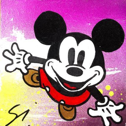 Gemälde HEY I’ M MICKEY von Mestres Sergi | Gemälde Pop-Art Acryl, Graffiti Pop-Ikonen