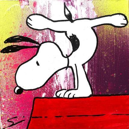 Gemälde SNOOPY YOGI von Mestres Sergi | Gemälde Pop-Art Acryl, Graffiti Pop-Ikonen