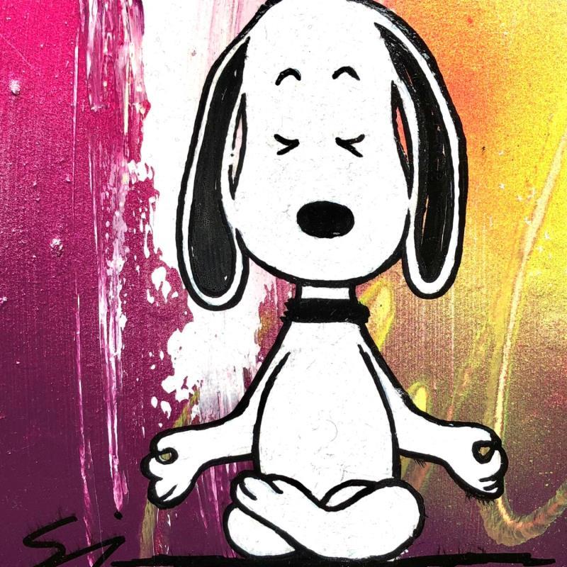 Gemälde SNOOPY MIND SET von Mestres Sergi | Gemälde Pop-Art Pop-Ikonen Graffiti Acryl