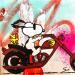 Painting RIDE WITH SNOOPY by Mestres Sergi | Painting Pop-art Pop icons Graffiti Acrylic