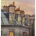 Painting Paris Soir couchant  by Decoudun Jean charles | Painting Figurative Urban Watercolor