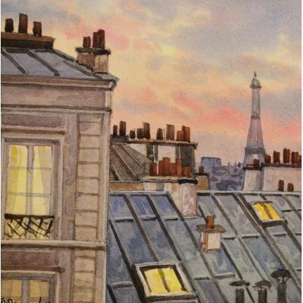 Gemälde Paris Montmartre von Decoudun Jean charles | Gemälde Figurativ Aquarell Pop-Ikonen, Urban