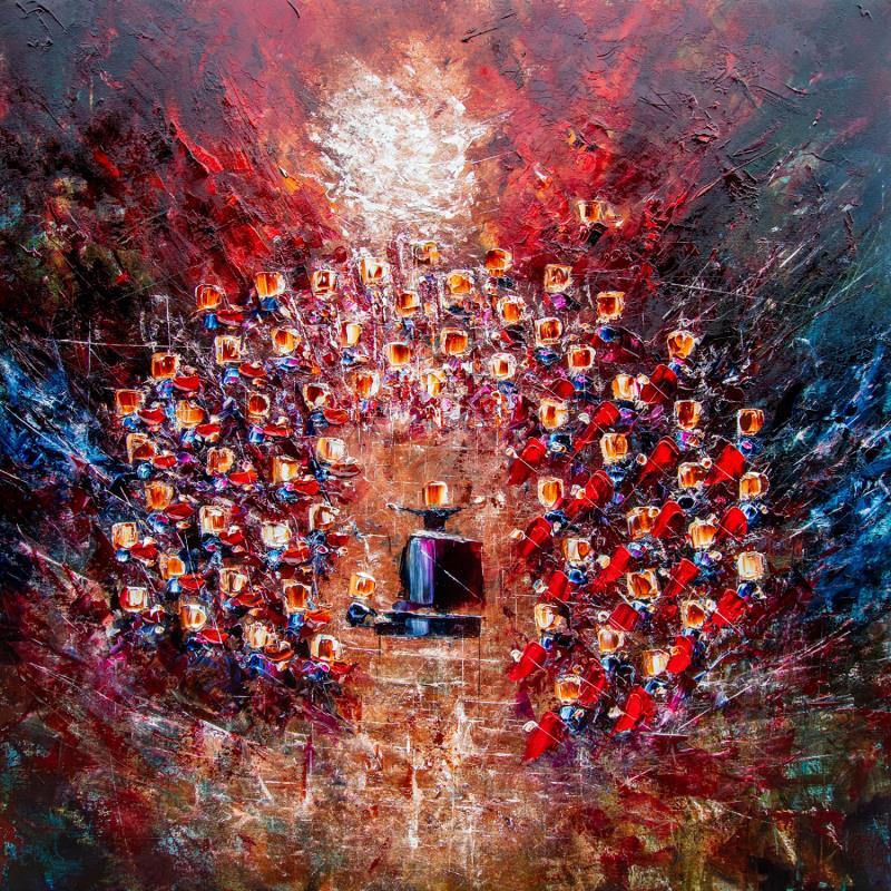 Painting Concert rouge by Reymond Pierre | Painting Figurative Oil Music