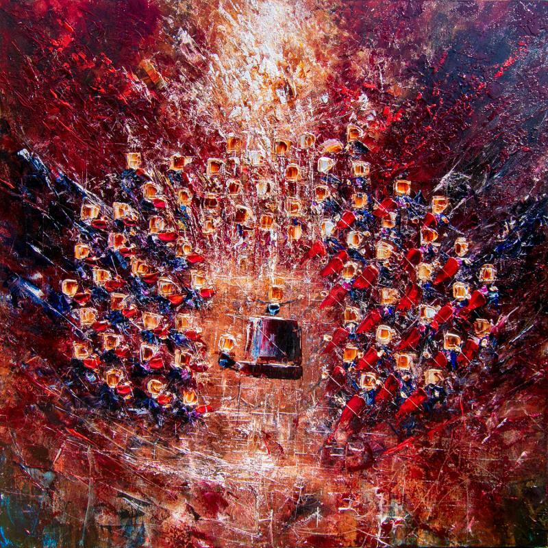 Painting Concert rouge #2 by Reymond Pierre | Painting Figurative Music Oil