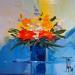 Peinture Vase bleu par Tual Pierrick | Tableau