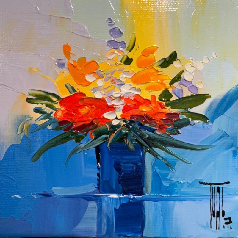 Painting Vase bleu by Tual Pierrick | Painting