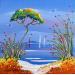 Gemälde Toi et la mer von Fonteyne David | Gemälde Figurativ Landschaften Acryl