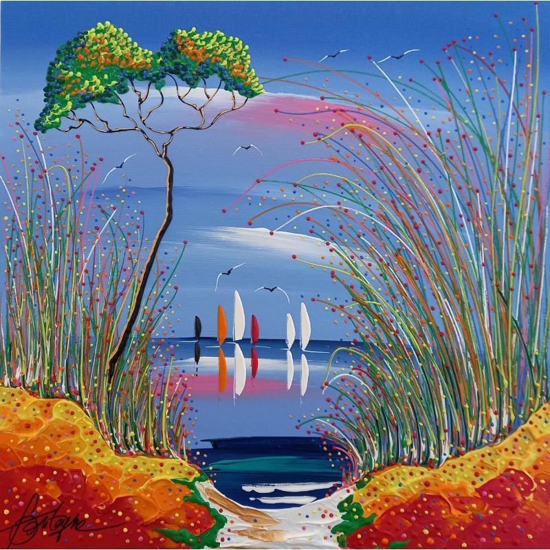 Gemälde Chemin vers toi von Fonteyne David | Gemälde Figurativ Landschaften Marine Acryl
