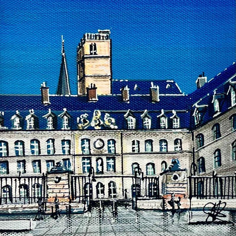 Peinture La place de la libération à Dijon par Touras Sophie-Kim  | Tableau Réalisme Natures mortes Huile