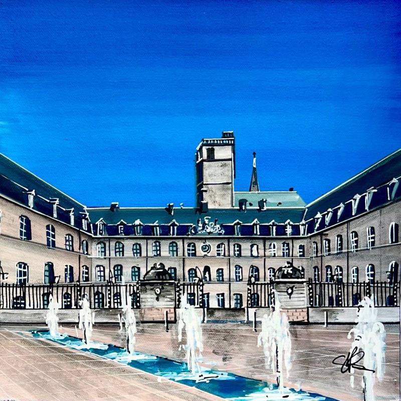 Painting Fontaine Place de la Libération by Touras Sophie-Kim  | Painting Realism Oil Still-life