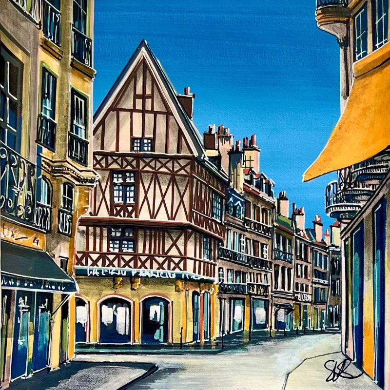Gemälde Rue de la Liberté à Dijon von Touras Sophie-Kim  | Gemälde Realismus Öl Stillleben