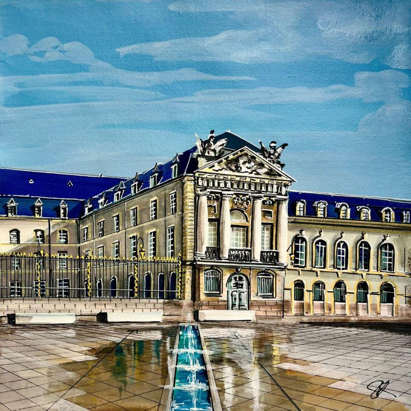 Gemälde Le Palais des ducs de Bourgogne von Touras Sophie-Kim  | Gemälde Realismus Landschaften Urban Architektur Öl