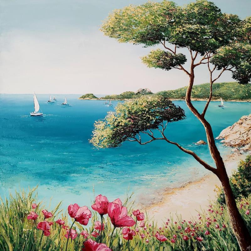 Painting Une journée à Porquerolles by Blandin Magali | Painting Figurative Landscapes Oil