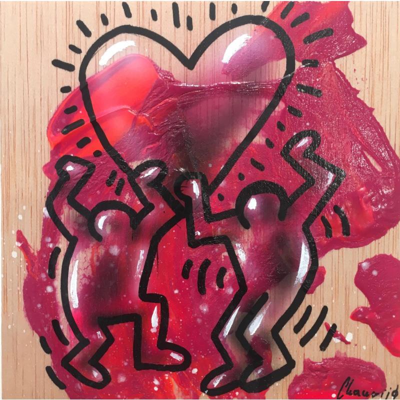 Gemälde KH Love von Chauvijo | Gemälde Pop-Art Acryl, Graffiti, Harz Pop-Ikonen