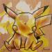 Painting Yellow P by Chauvijo | Painting Pop-art Animals Graffiti Acrylic Resin