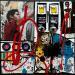 Painting Tribute to Basquiat by Costa Sophie | Painting Pop-art Pop icons Acrylic Gluing Upcycling