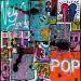 Peinture POP NY (Keith Haring) par Costa Sophie | Tableau Pop-art Icones Pop Acrylique Collage Upcycling