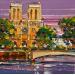 Painting Et voilà Notre-Dame by Corbière Liisa | Painting Figurative Landscapes Oil