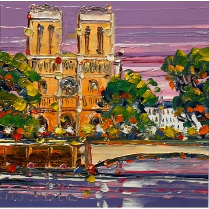 Painting Et voilà Notre-Dame by Corbière Liisa | Painting Figurative Oil Landscapes