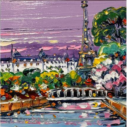 Painting Soirée mauve, Paris  by Corbière Liisa | Painting Figurative Oil Landscapes