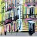 Painting Le jour se trouve au dernier by Anicet Olivier | Painting Figurative Urban Architecture Acrylic Pastel