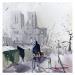 Painting Les quais de Notre Dame by Bailly Kévin  | Painting Figurative Urban Architecture Watercolor Ink