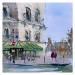 Painting Café de Paris sur les quais de Seine by Bailly Kévin  | Painting Figurative Urban Architecture Watercolor Ink