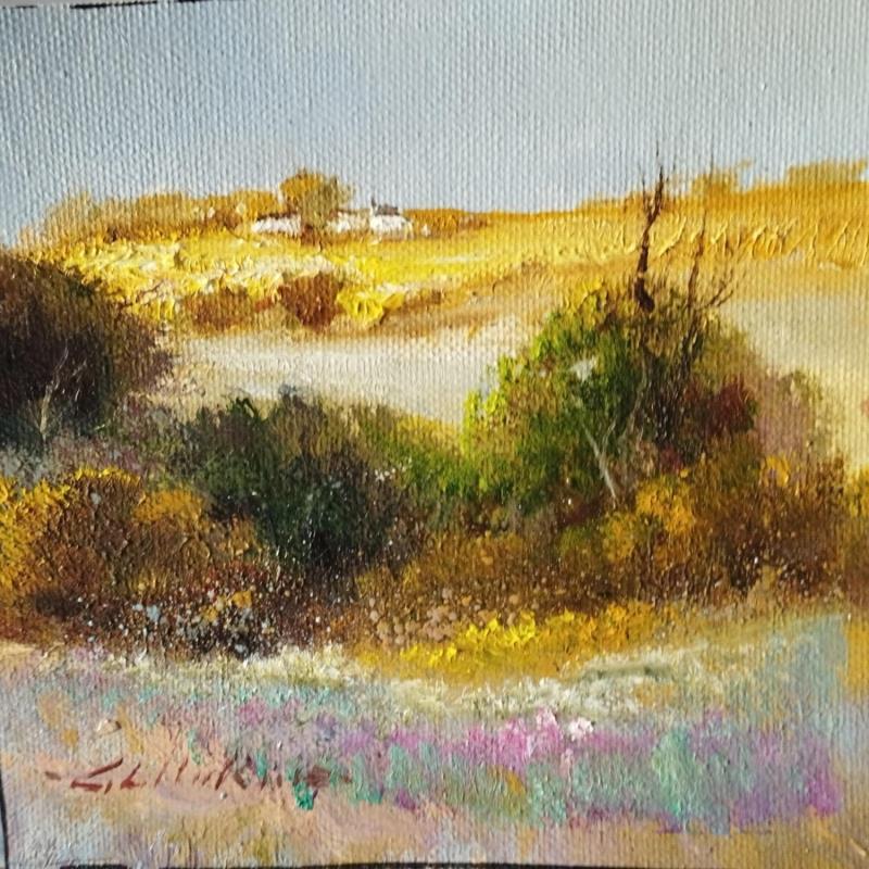 Peinture Cortijo en el cerro par Cabello Ruiz Jose | Tableau Impressionnisme Paysages Huile