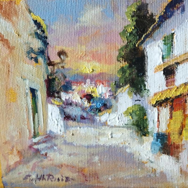 Painting Calleja de pueblo by Cabello Ruiz Jose | Painting Impressionism Oil Life style