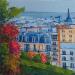 Peinture Sur la butte Montmartre  par Degabriel Véronique | Tableau Réalisme Paysages Urbain Scènes de vie Huile