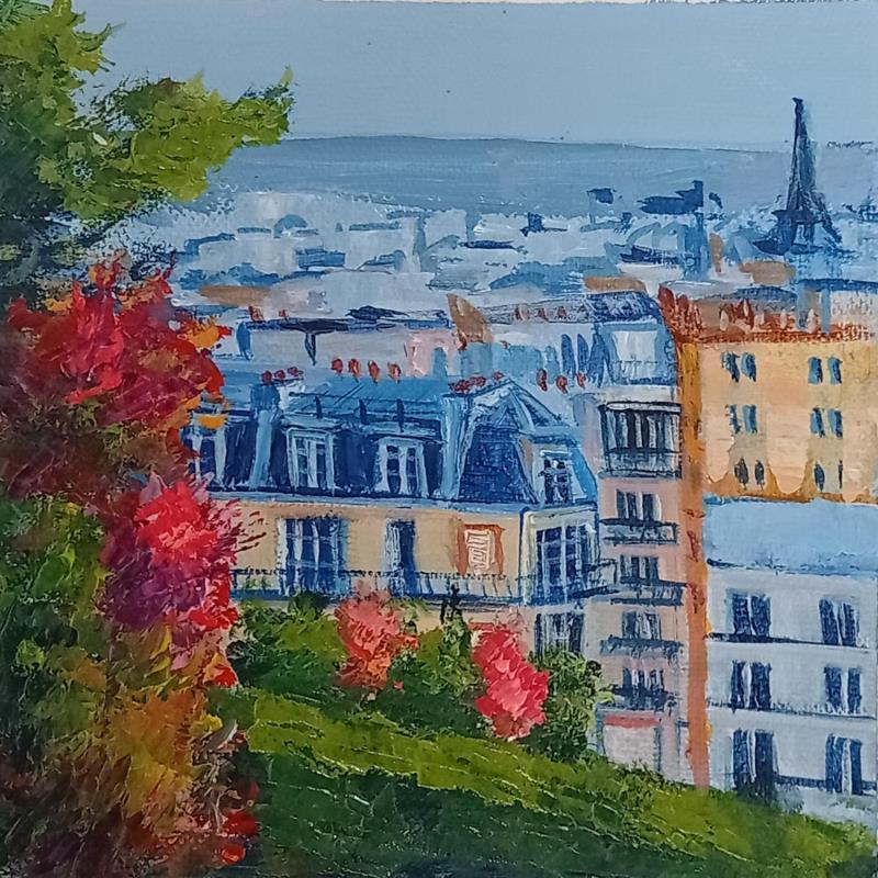 Painting Sur la butte Montmartre  by Degabriel Véronique | Painting Realism Oil Landscapes, Life style, Urban