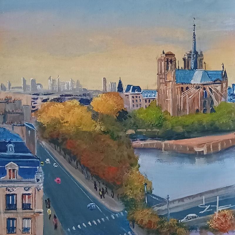 Painting Notre-dame  de Paris.  Renaissance  by Degabriel Véronique | Painting Realism Landscapes Urban Life style Oil