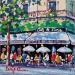 Painting UN APRES MIDI AU CAFE DE FLORE by Euger | Painting Figurative Society Urban Life style Acrylic