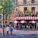 Painting TERRASSE LA FAVORITE A PARIS by Euger | Painting Figurative Society Urban Life style Acrylic