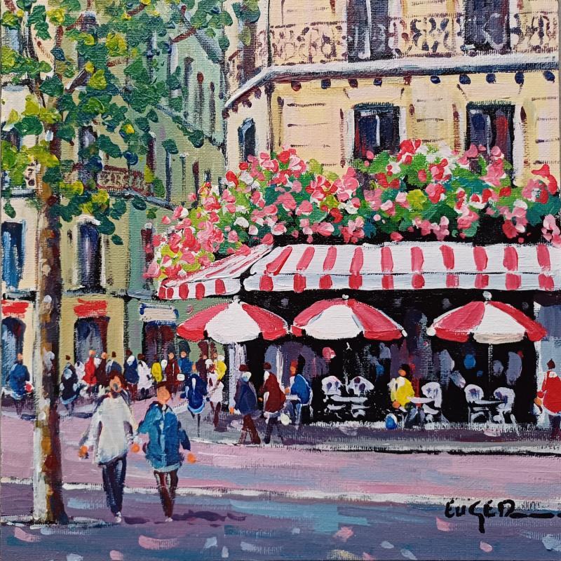 Painting TERRASSE LA FAVORITE A PARIS by Euger | Painting Figurative Society Urban Life style Acrylic