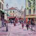 Painting RUE DES NORVINS A MONTMARTRE by Euger | Painting Figurative Society Urban Life style Acrylic