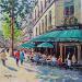 Painting APRES MIDI AUX DEUX MAGOTS by Euger | Painting Figurative Society Urban Life style Acrylic