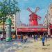 Painting LE MOULIN ROUGE A MONTMARTRE by Euger | Painting Figurative Society Urban Life style Acrylic